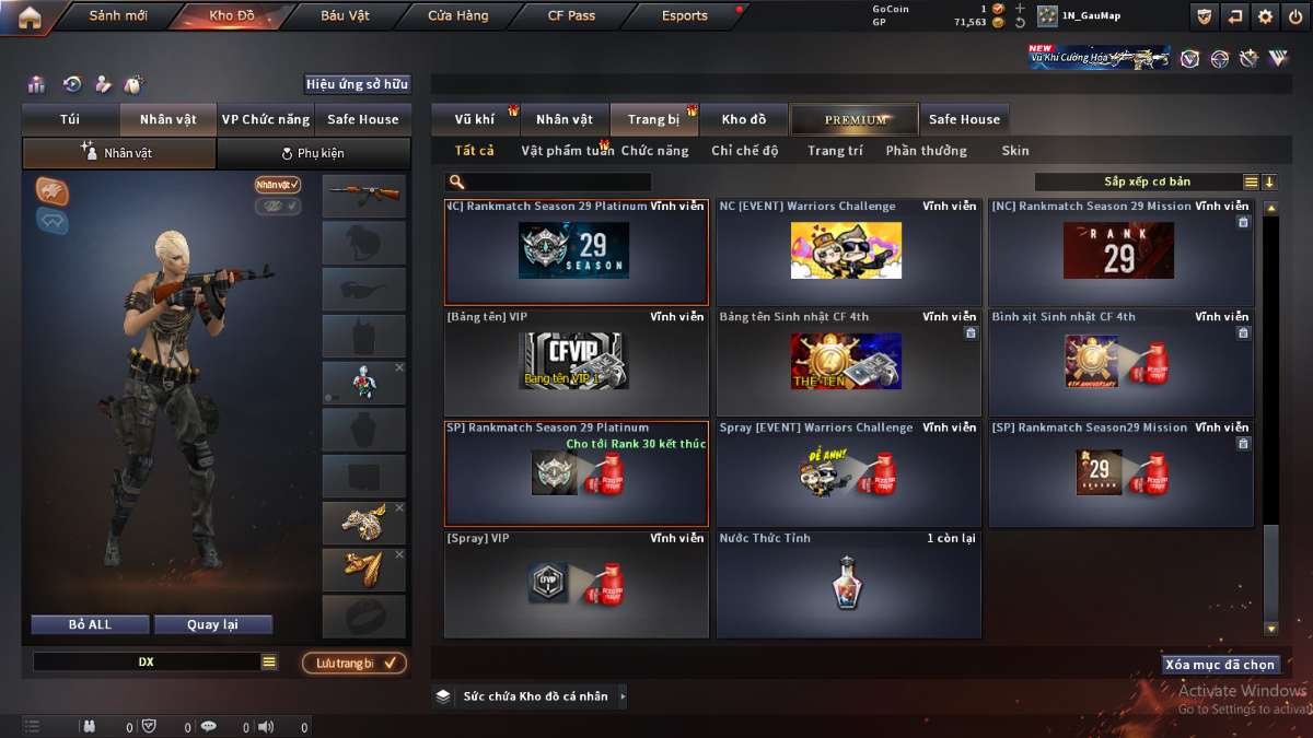 shop acc cf uy tin gia re